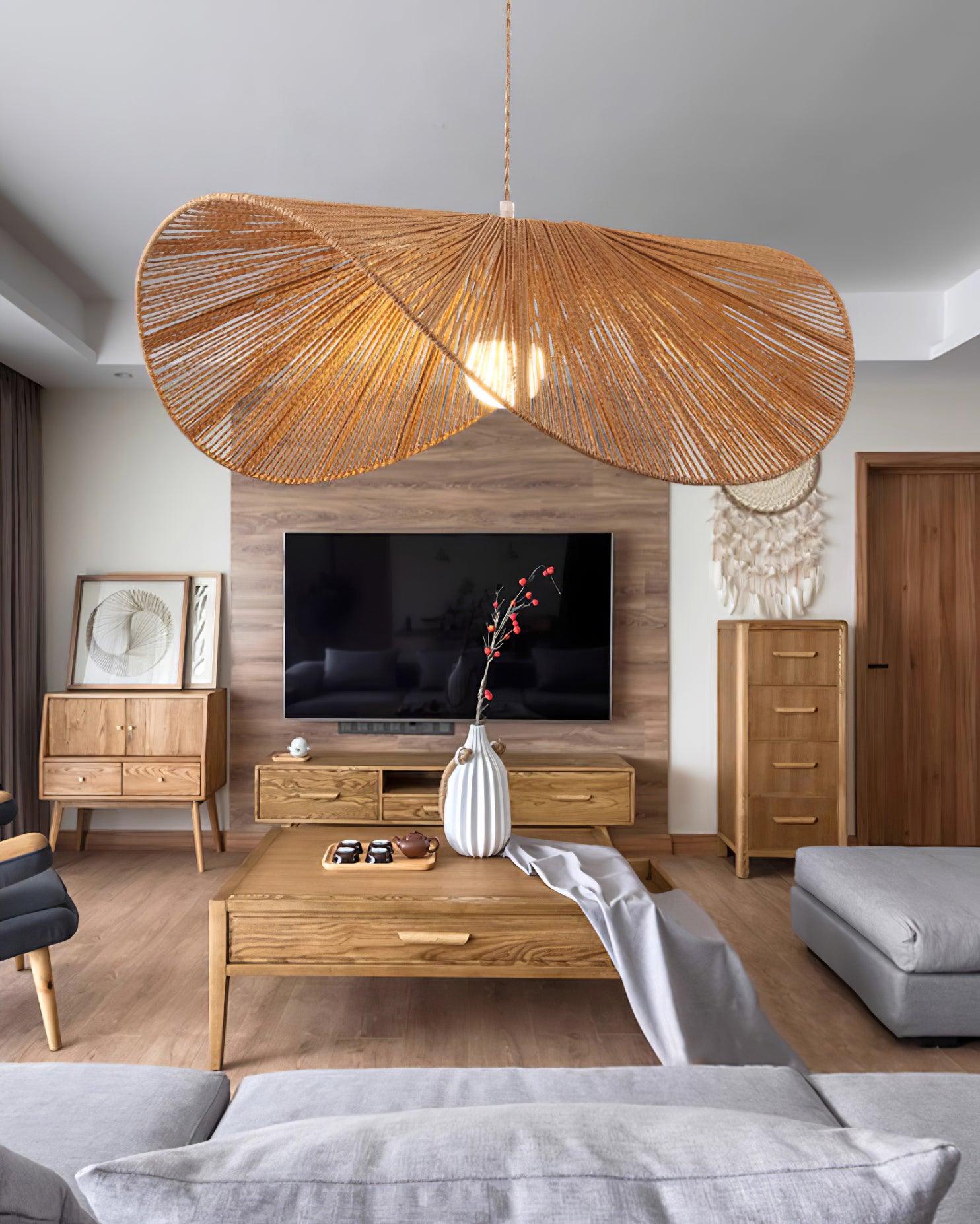 Solara Lampe Pendante Rattan Naturel Tissé à la Main - Neutralighting