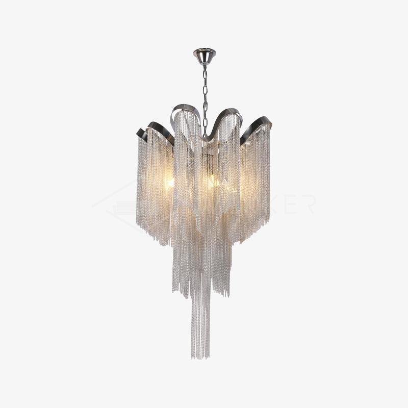 Lustra Suspension Lampe Chaîne en Nickel Coulant - Neutralighting