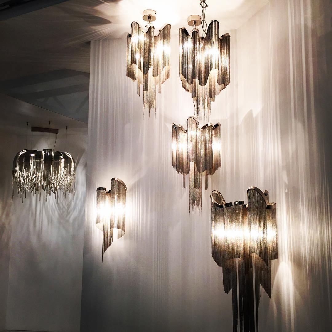 Lustra Suspension Lampe Chaîne en Nickel Coulant - Neutralighting