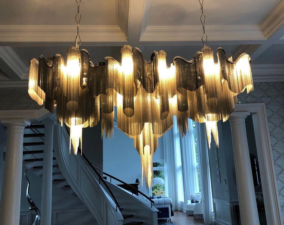 Lustra Suspension Lampe Chaîne en Nickel Coulant - Neutralighting