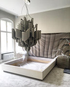 Lustra Suspension Lampe Chaîne en Nickel Coulant - Neutralighting