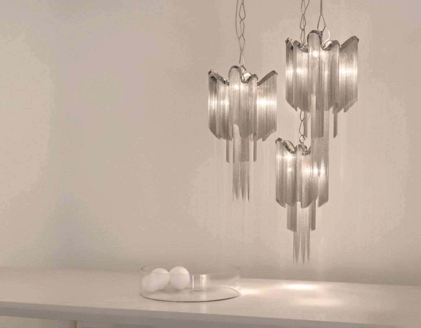 Lustra Suspension Lampe Chaîne en Nickel Coulant - Neutralighting