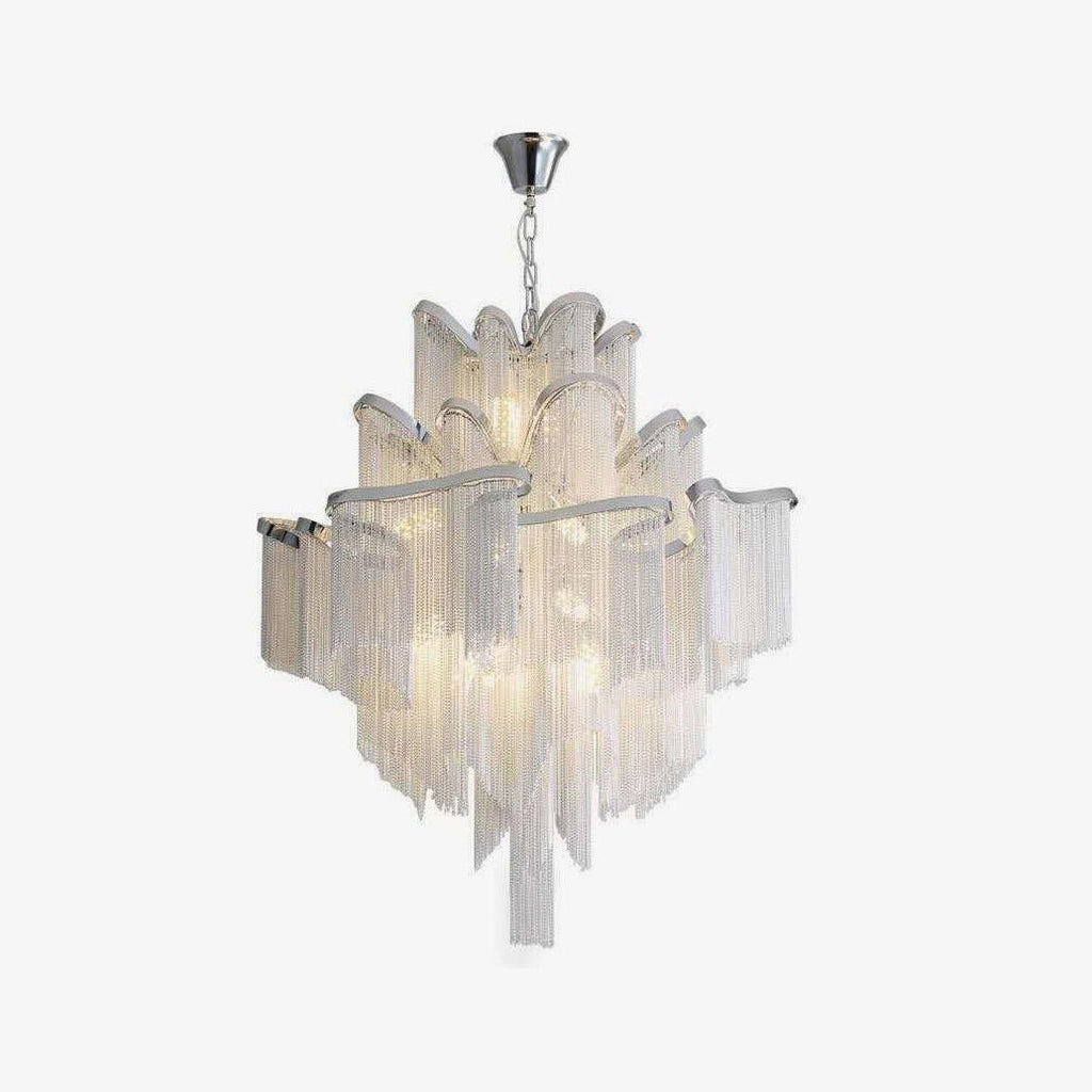 Lustra Suspension Lampe Chaîne en Nickel Coulant - Neutralighting
