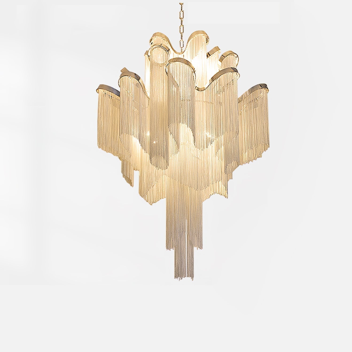 Lustra Suspension Lampe Chaîne en Nickel Coulant - Neutralighting