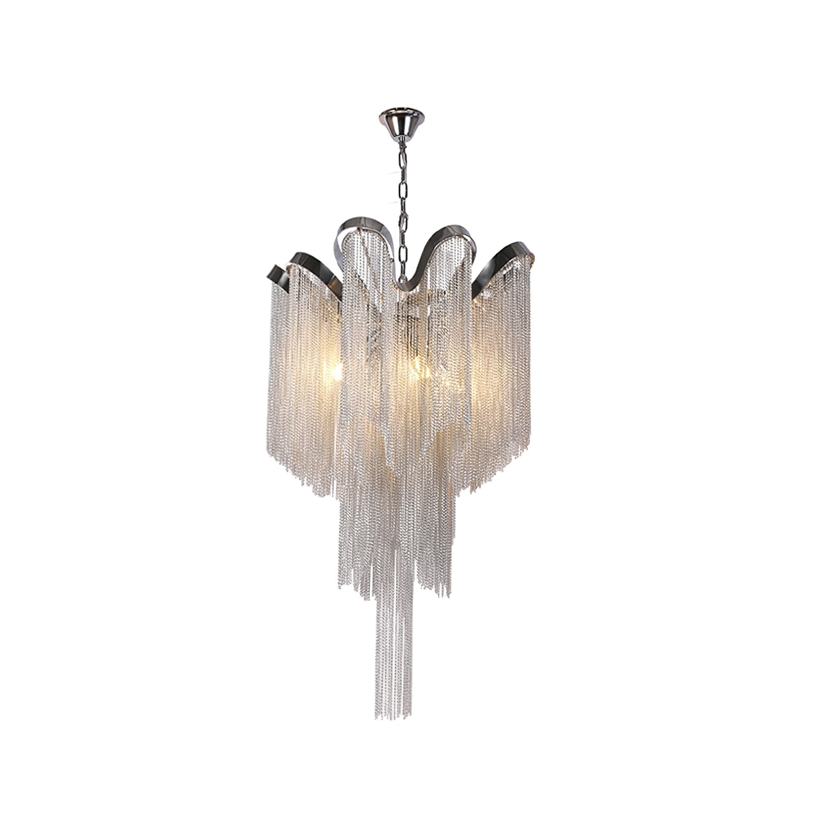 Lustra Suspension Lampe Chaîne en Nickel Coulant - Neutralighting