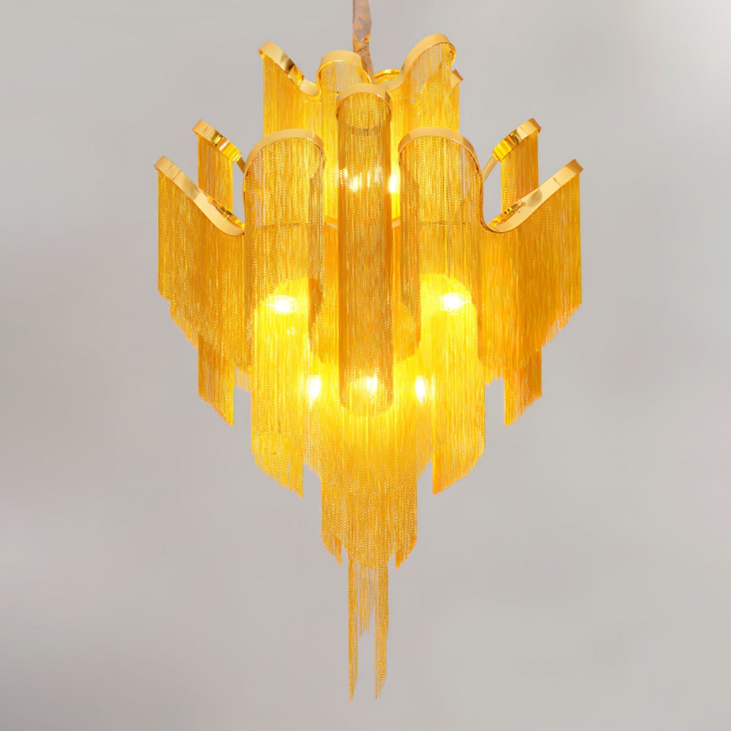 Lustra Suspension Lampe Chaîne en Nickel Coulant - Neutralighting