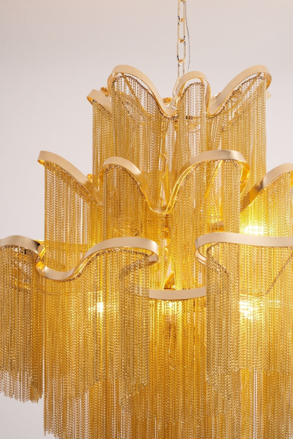 Lustra Suspension Lampe Chaîne en Nickel Coulant - Neutralighting