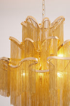 Lustra Suspension Lampe Chaîne en Nickel Coulant - Neutralighting