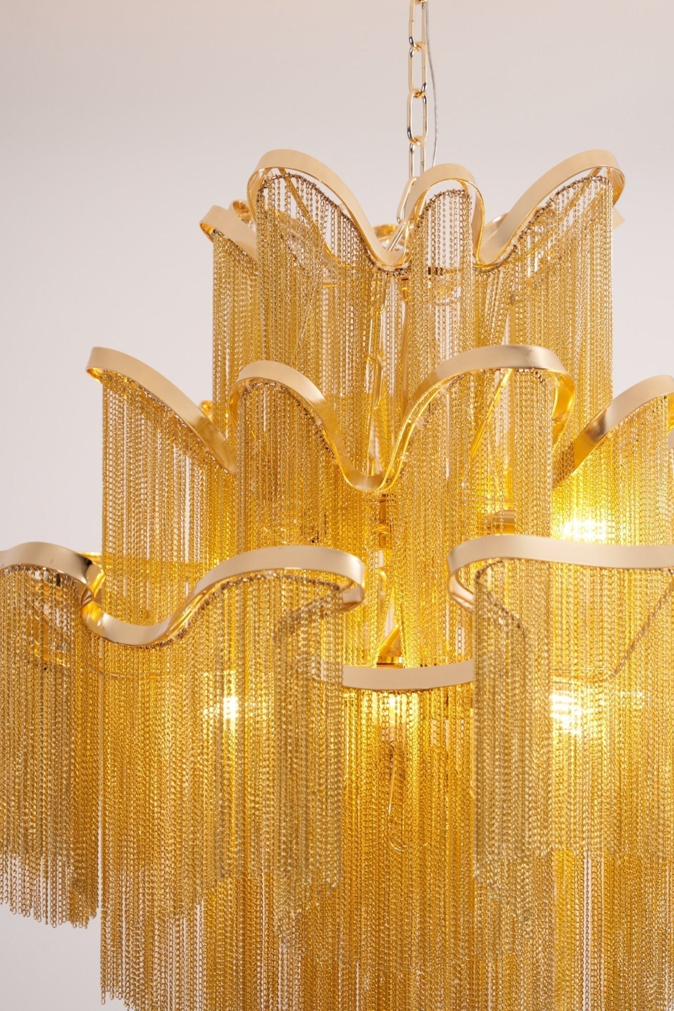 Lustra Suspension Lampe Chaîne en Nickel Coulant - Neutralighting