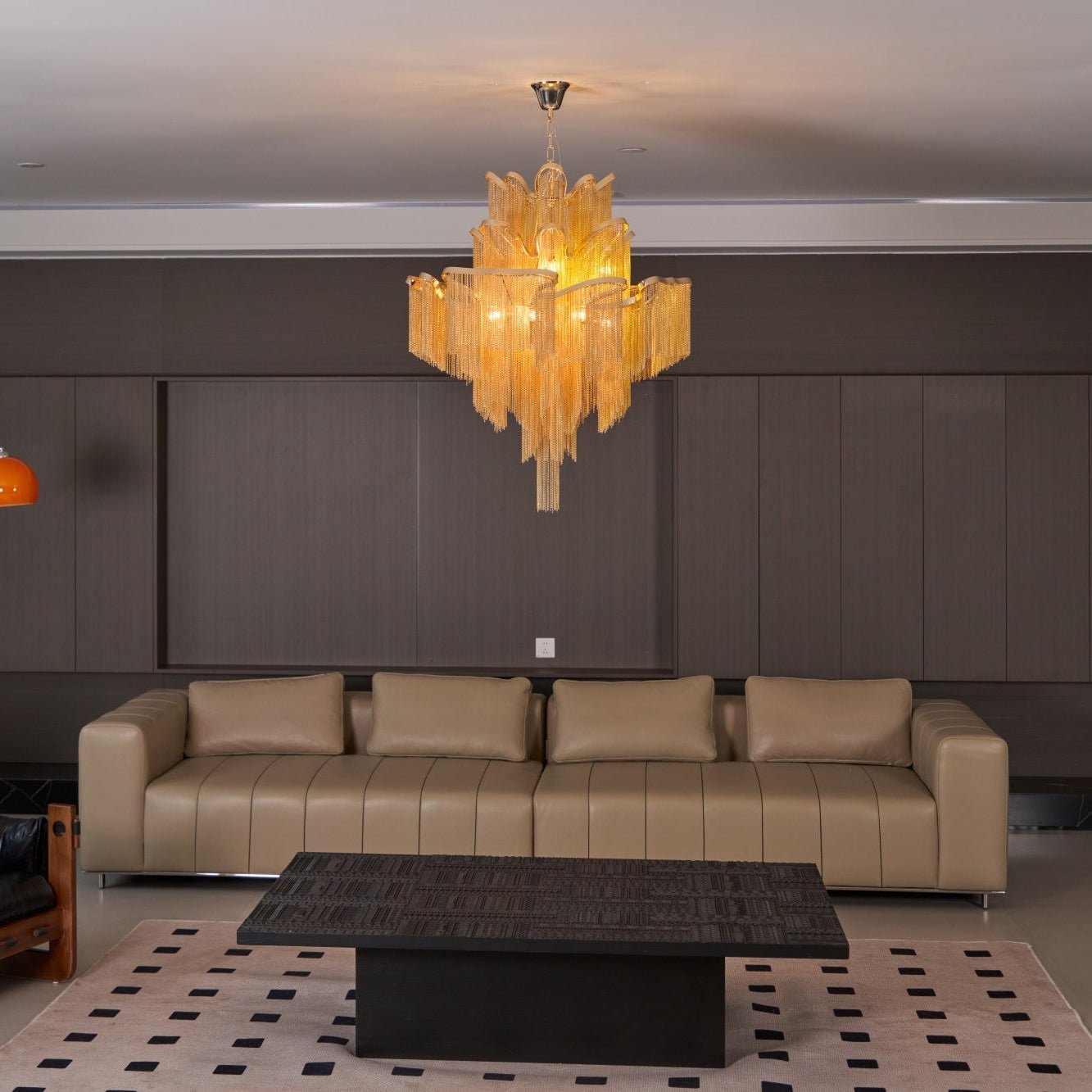 Lustra Suspension Lampe Chaîne en Nickel Coulant - Neutralighting