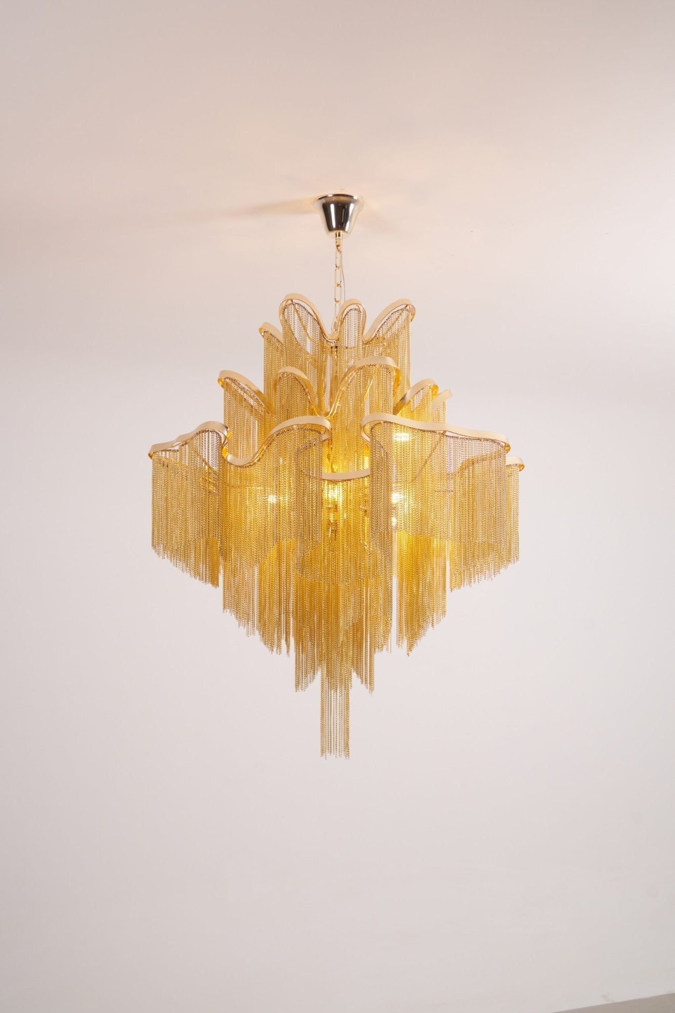 Lustra Suspension Lampe Chaîne en Nickel Coulant - Neutralighting