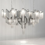 Lustra Suspension Lampe Chaîne en Nickel Coulant - Neutralighting