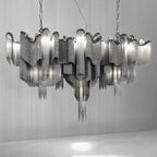 Lustra Suspension Lampe Chaîne en Nickel Coulant - Neutralighting