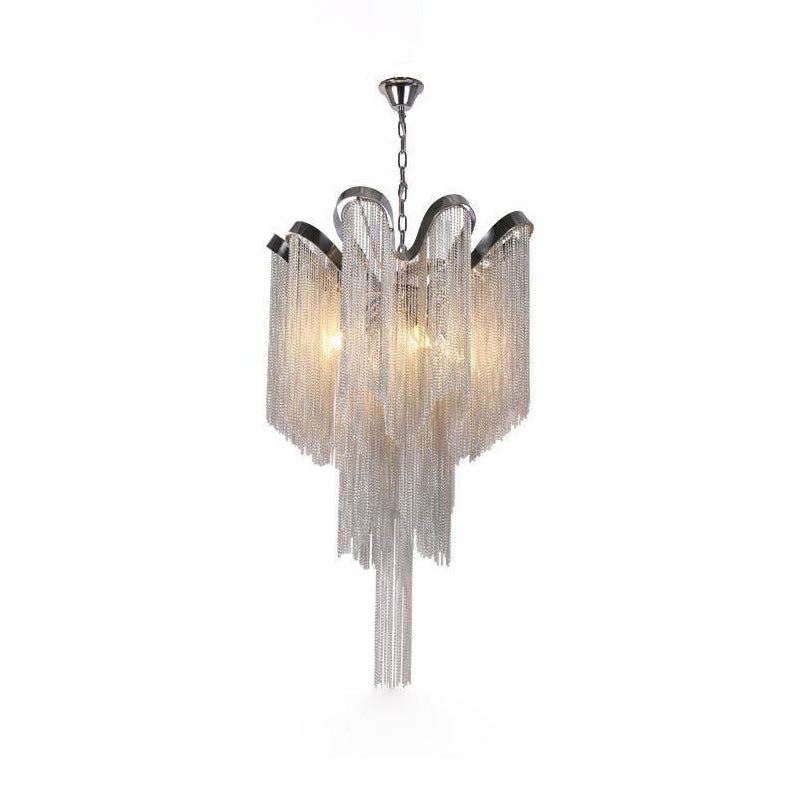 Lustra Suspension Lampe Chaîne en Nickel Coulant - Neutralighting