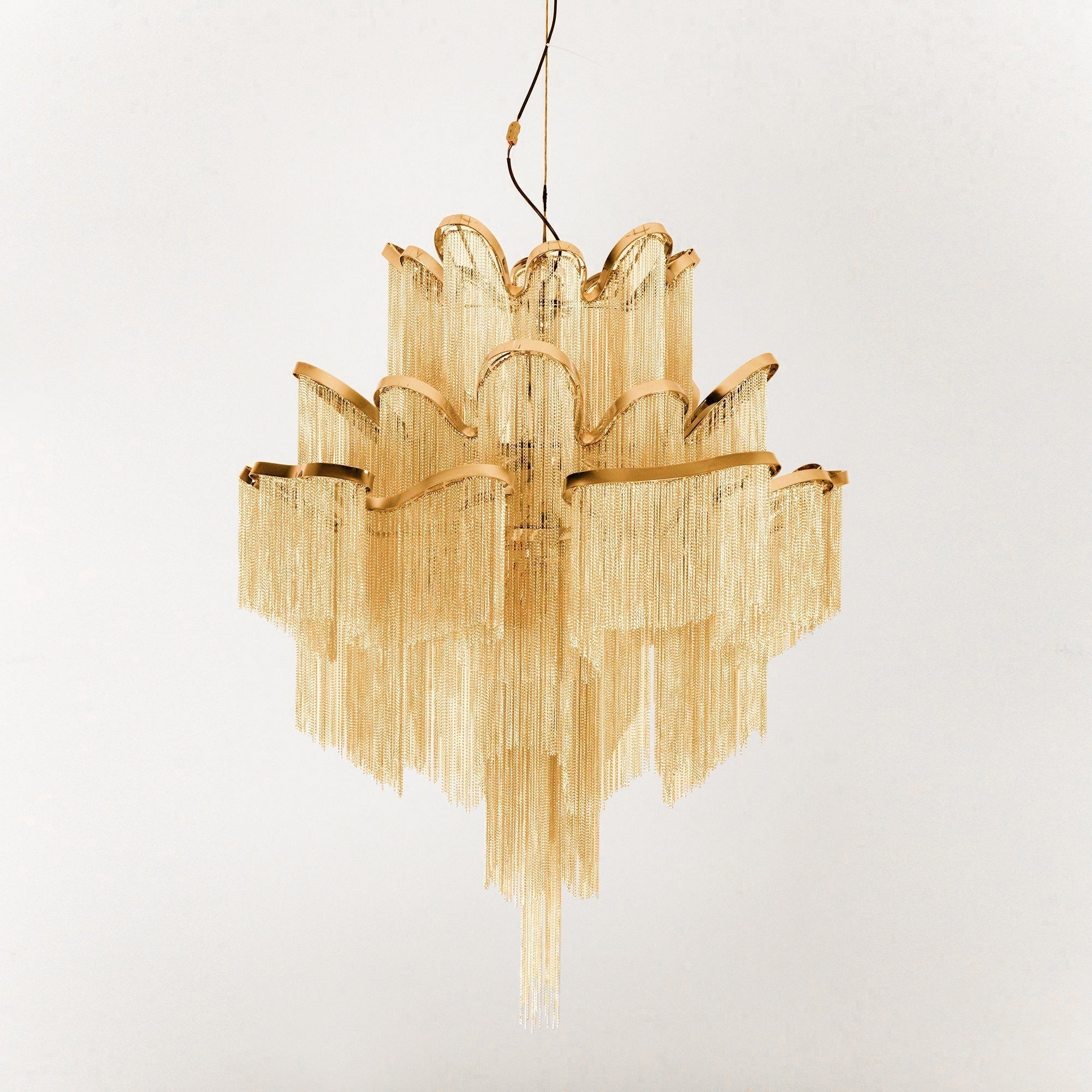 Lustra Suspension Lampe Chaîne en Nickel Coulant - Neutralighting