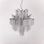 Lustra Suspension Lampe Chaîne en Nickel Coulant - Neutralighting