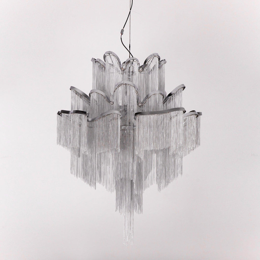 Lustra Suspension Lampe Chaîne en Nickel Coulant - Neutralighting