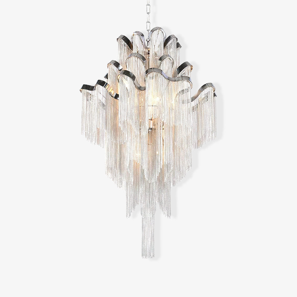 Lustra Suspension Lampe Chaîne en Nickel Coulant - Neutralighting