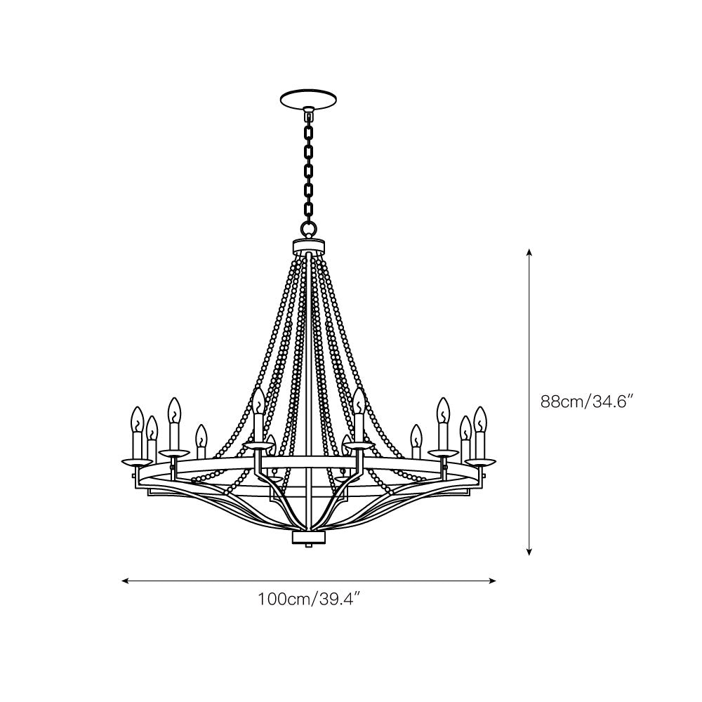 Isoren Ancien Industriel Bois Métal Lustre - Neutralighting