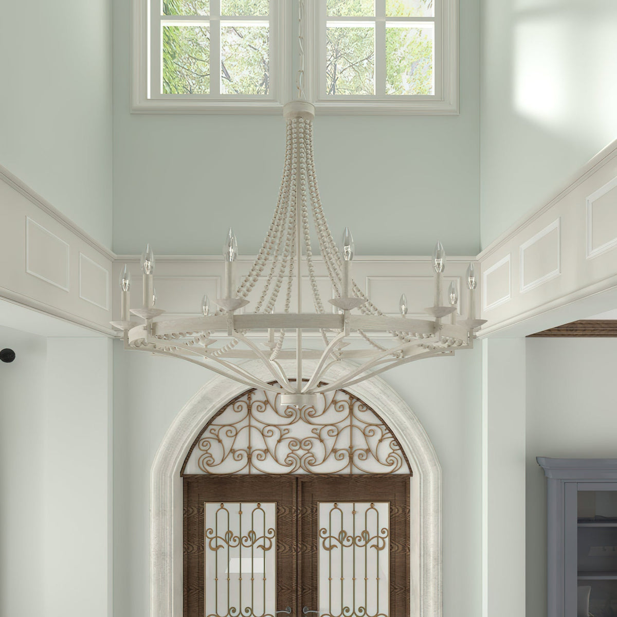 Isoren Ancien Industriel Bois Métal Lustre - Neutralighting