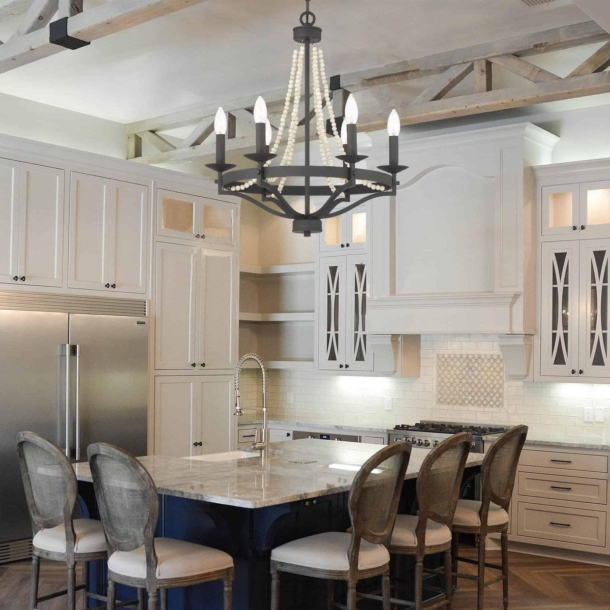 Isoren Ancien Industriel Bois Métal Lustre - Neutralighting