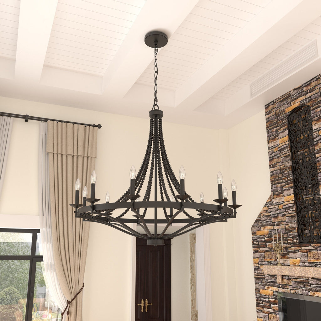 Isoren Ancien Industriel Bois Métal Lustre - Neutralighting