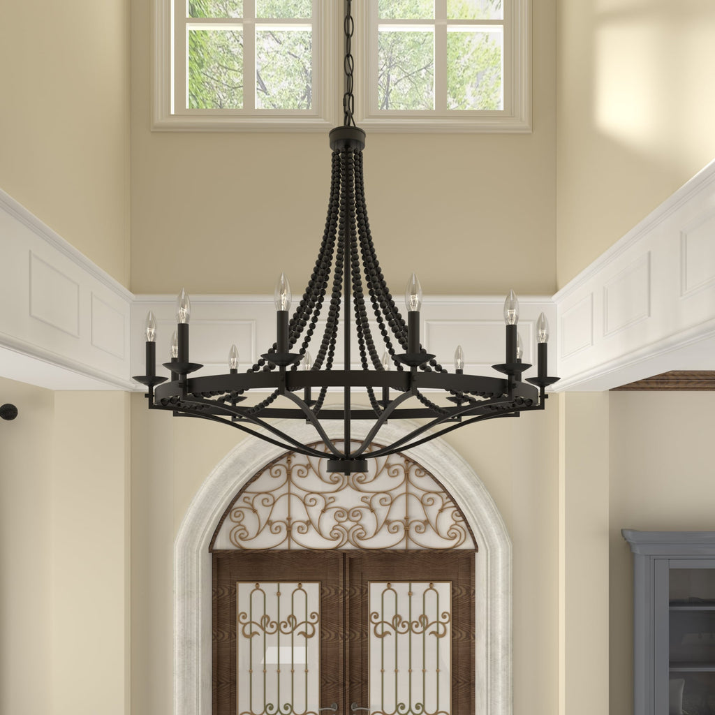 Isoren Ancien Industriel Bois Métal Lustre - Neutralighting