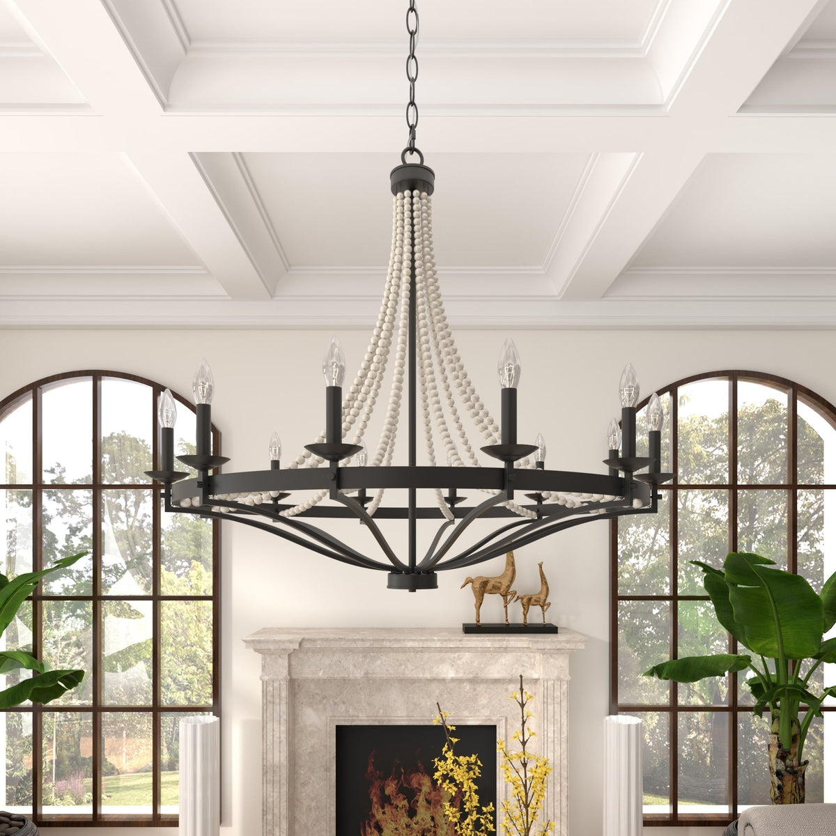 Isoren Ancien Industriel Bois Métal Lustre - Neutralighting