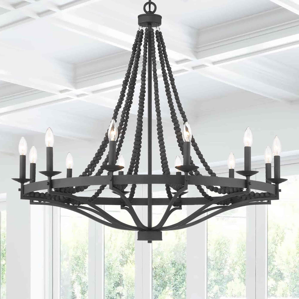 Isoren Ancien Industriel Bois Métal Lustre - Neutralighting