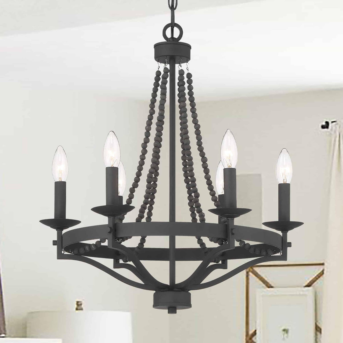Isoren Ancien Industriel Bois Métal Lustre - Neutralighting