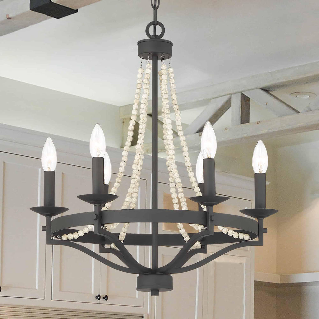 Isoren Ancien Industriel Bois Métal Lustre - Neutralighting