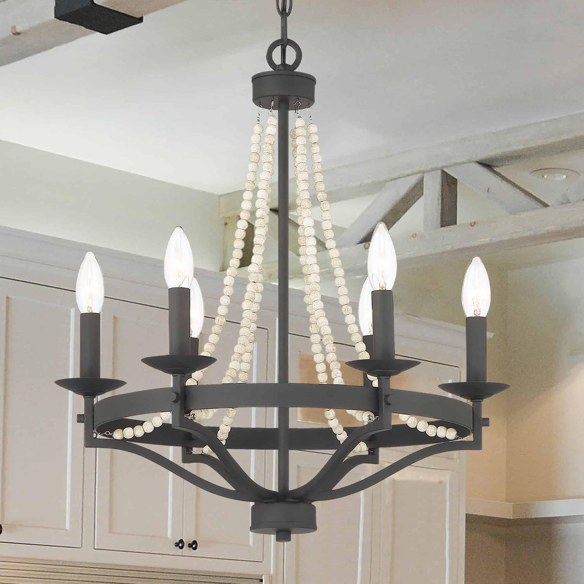 Isoren Ancien Industriel Bois Métal Lustre - Neutralighting