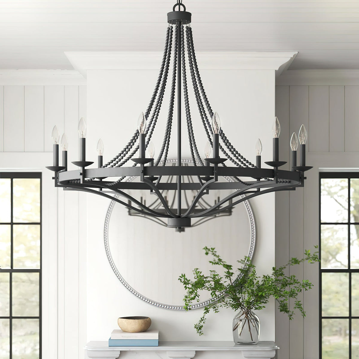 Isoren Ancien Industriel Bois Métal Lustre - Neutralighting