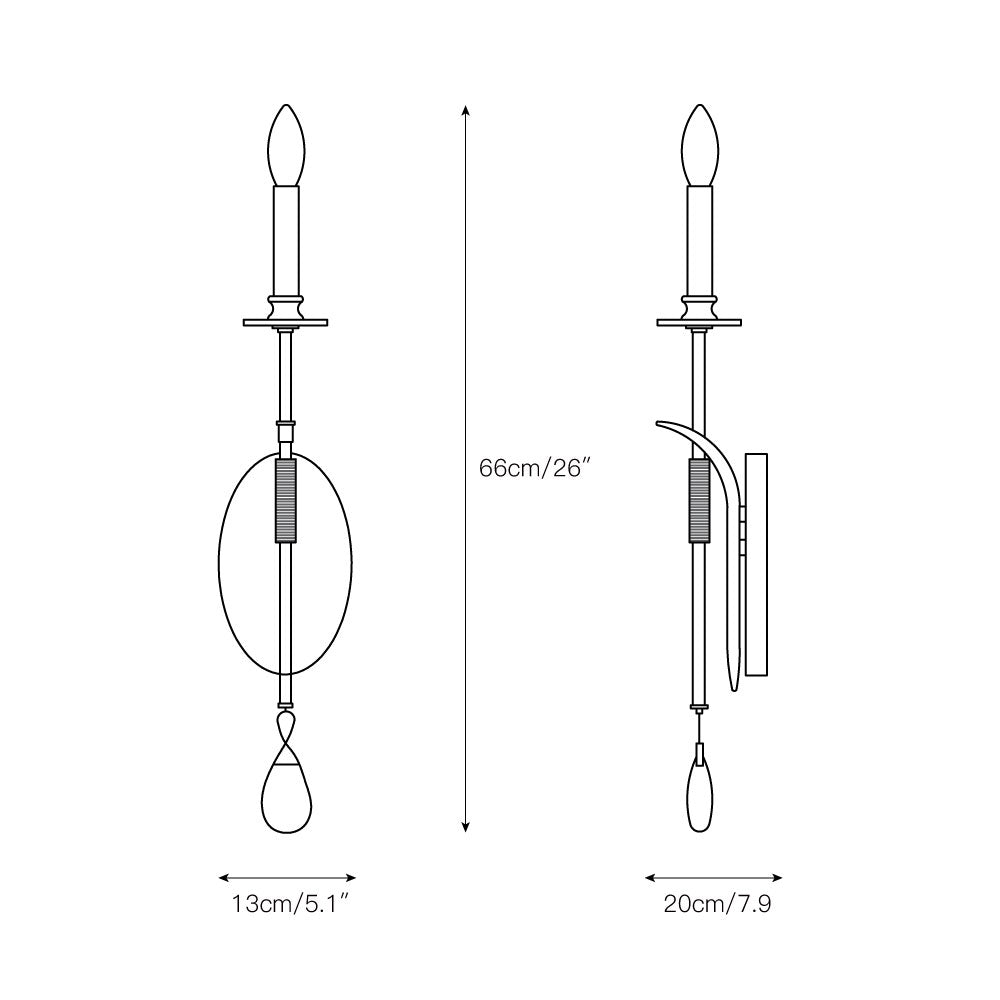 Cotalan Moderne Minimaliste Bougie Cristal Applique Murale - Neutralighting