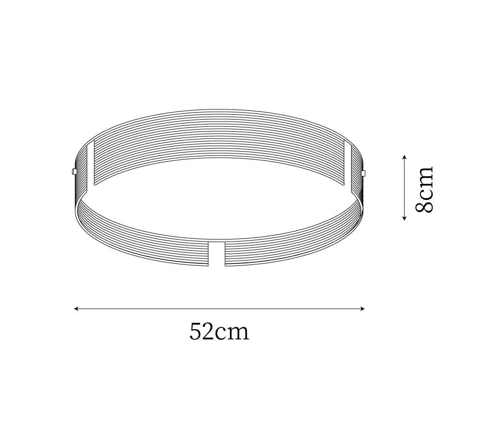 Stripe Laiton Plafonnier Cadre Circulaire Moderne Chambre - Neutralighting