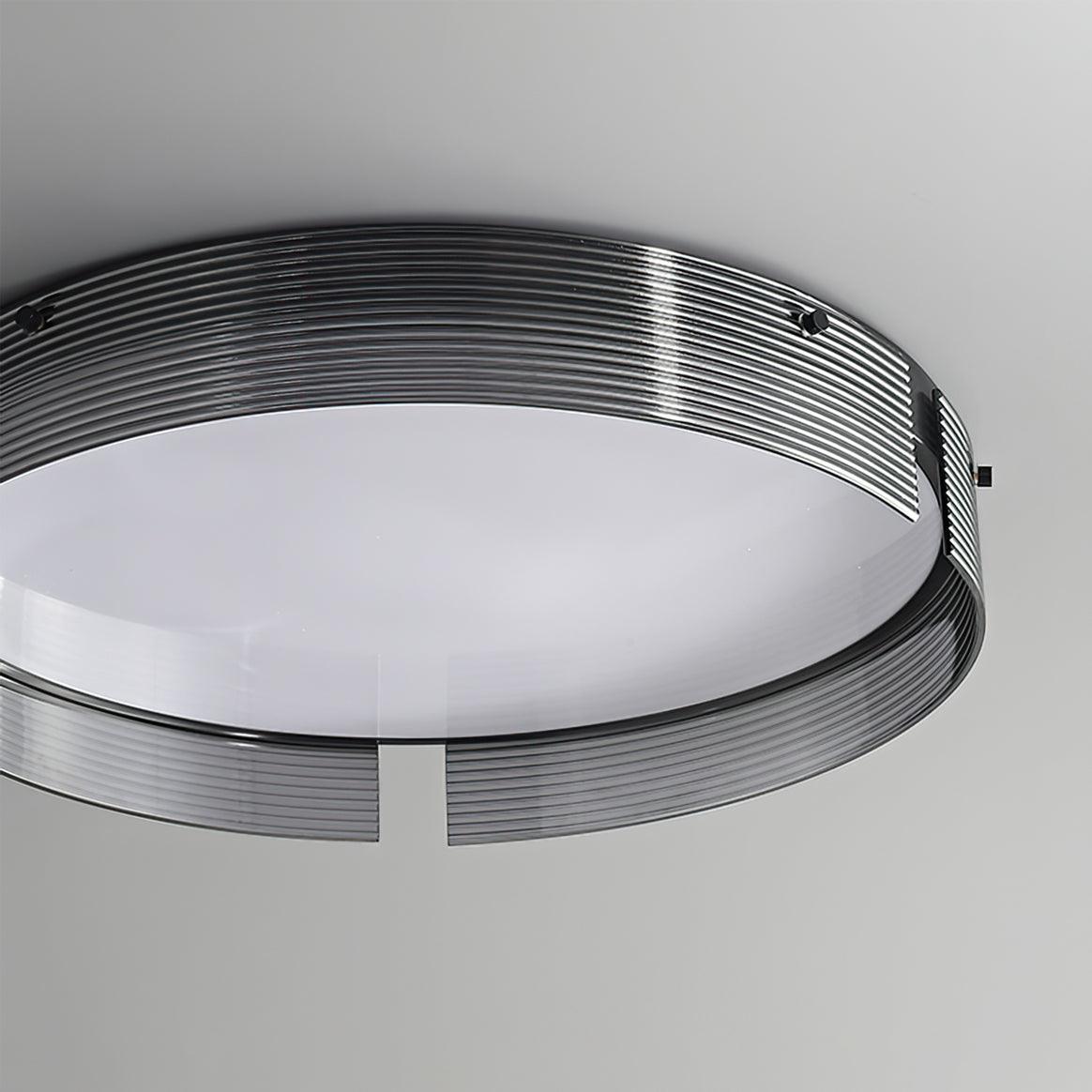 Stripe Laiton Plafonnier Cadre Circulaire Moderne Chambre - Neutralighting