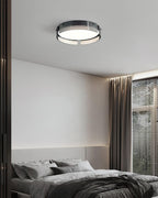 Stripe Laiton Plafonnier Cadre Circulaire Moderne Chambre - Neutralighting