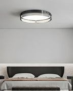Stripe Laiton Plafonnier Cadre Circulaire Moderne Chambre - Neutralighting