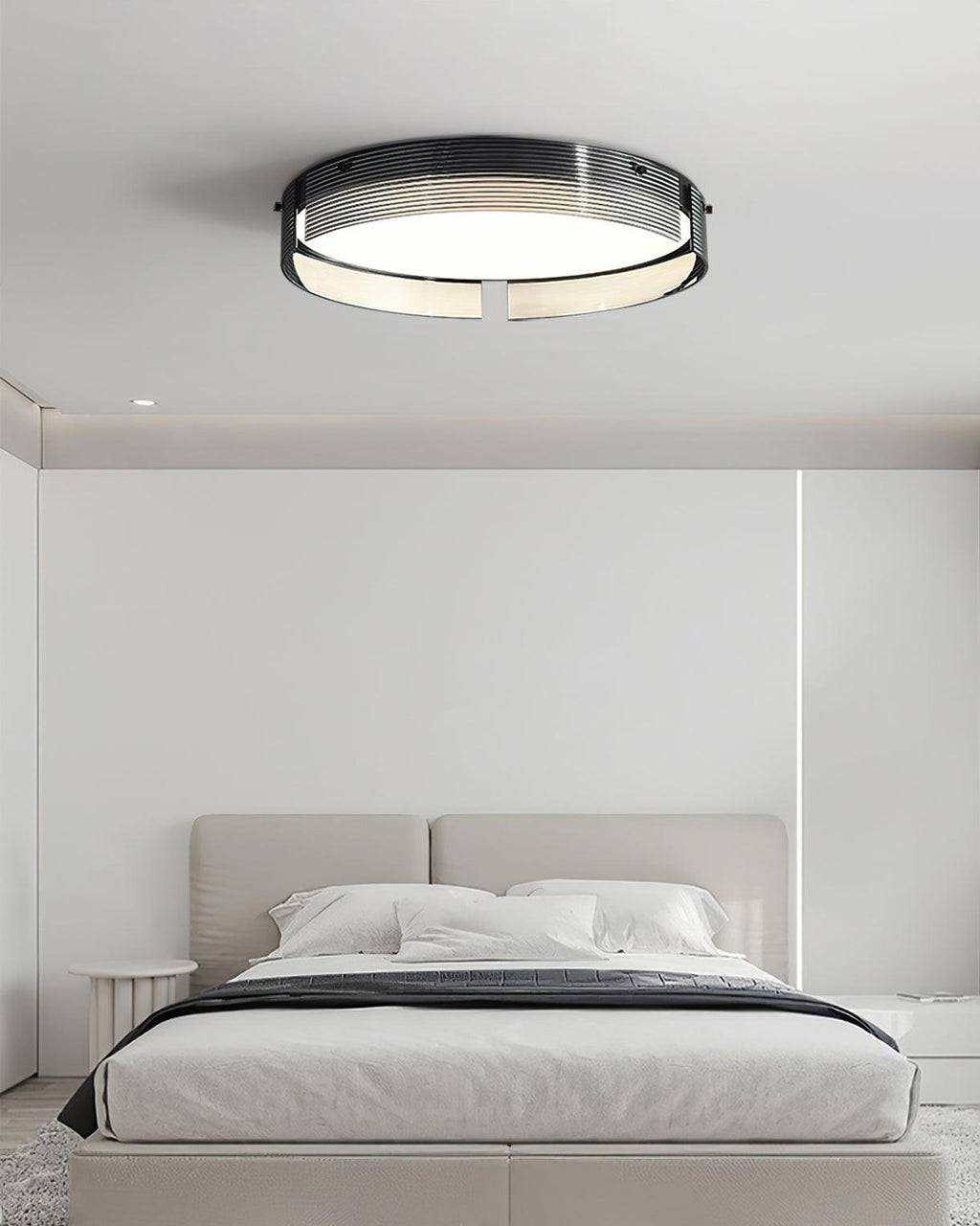 Stripe Laiton Plafonnier Cadre Circulaire Moderne Chambre - Neutralighting