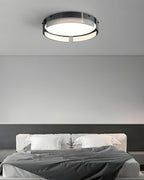 Stripe Laiton Plafonnier Cadre Circulaire Moderne Chambre - Neutralighting