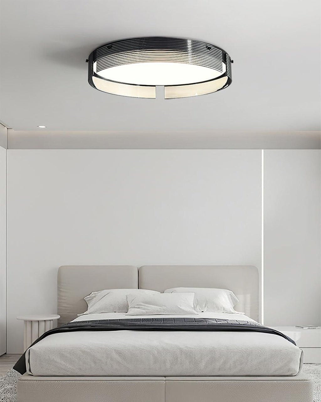 Stripe Laiton Plafonnier Cadre Circulaire Moderne Chambre - Neutralighting