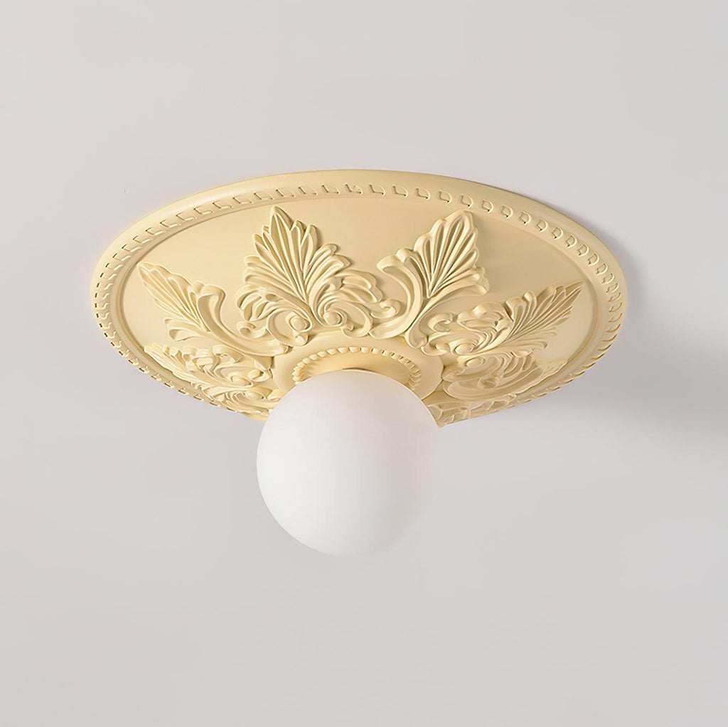 Aero Plafonnier Classique Globe en Résine et Verre - Neutralighting