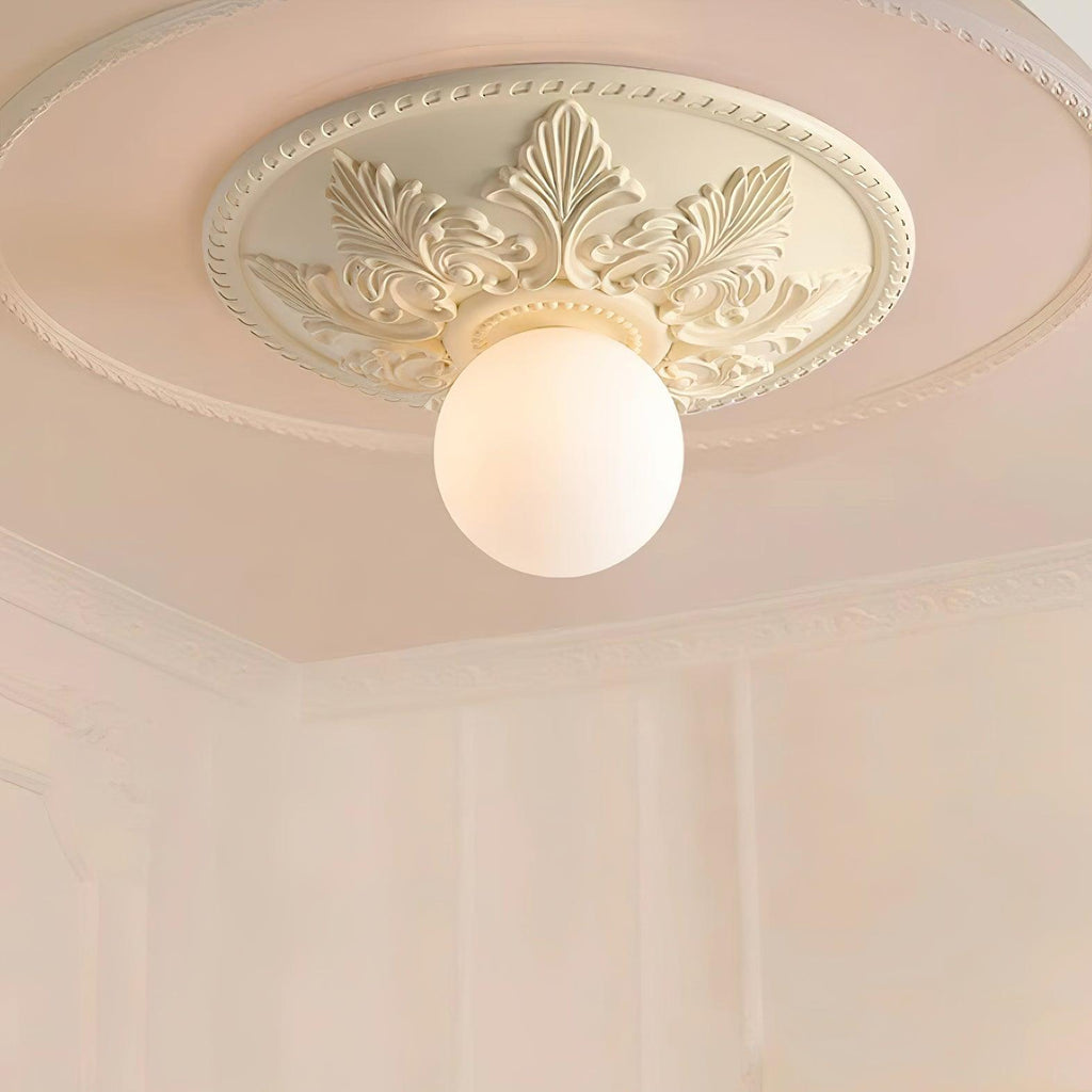 Aero Plafonnier Classique Globe en Résine et Verre - Neutralighting