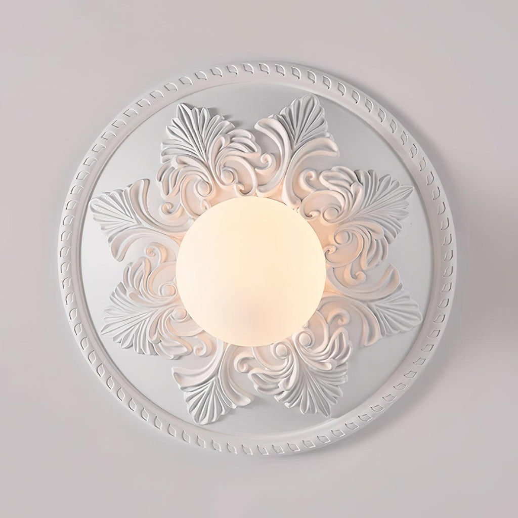 Aero Plafonnier Classique Globe en Résine et Verre - Neutralighting