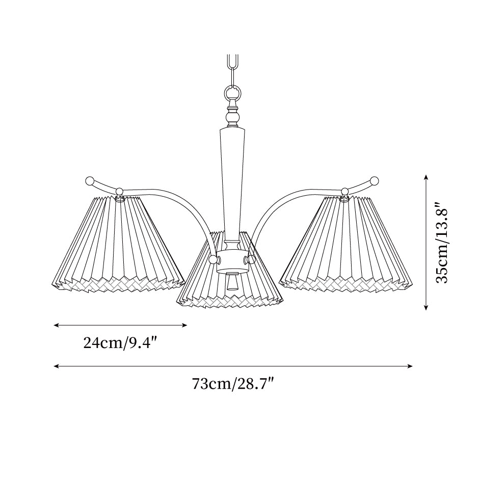 Nexus Lustre à Abat-Jours en Tissu Plissé - Neutralighting