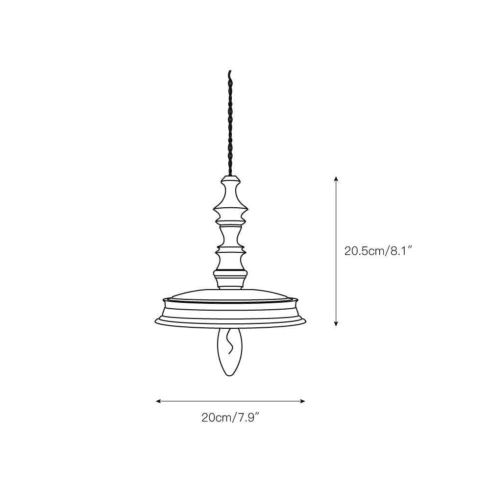Iraeiel Ancien Minimaliste Bois Suspension - Neutralighting