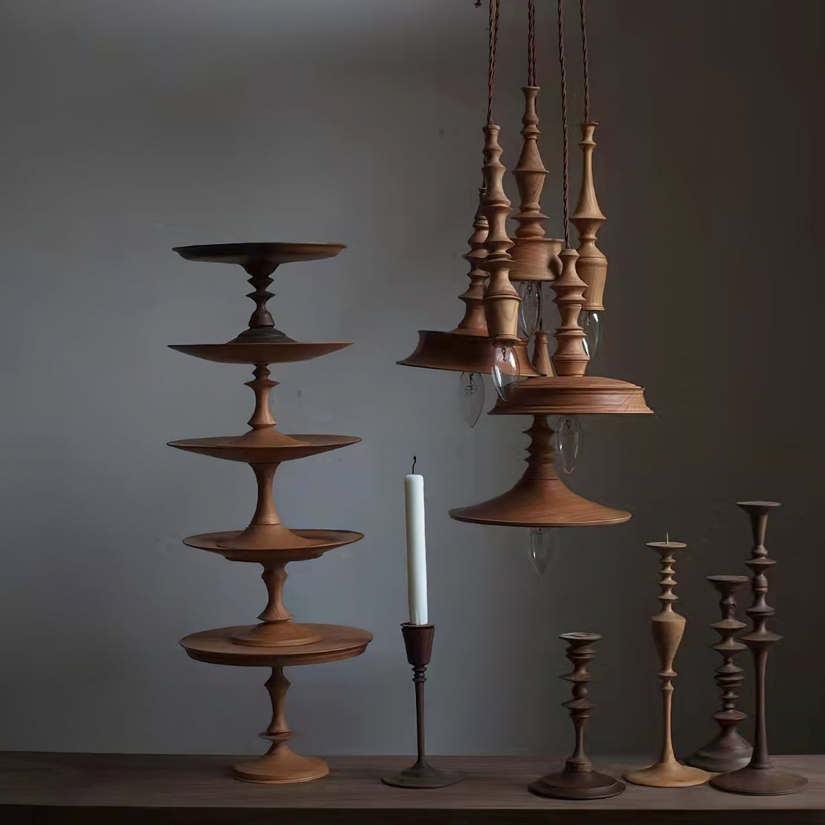Tessira Suspension Industrielle en Bois - Neutralighting