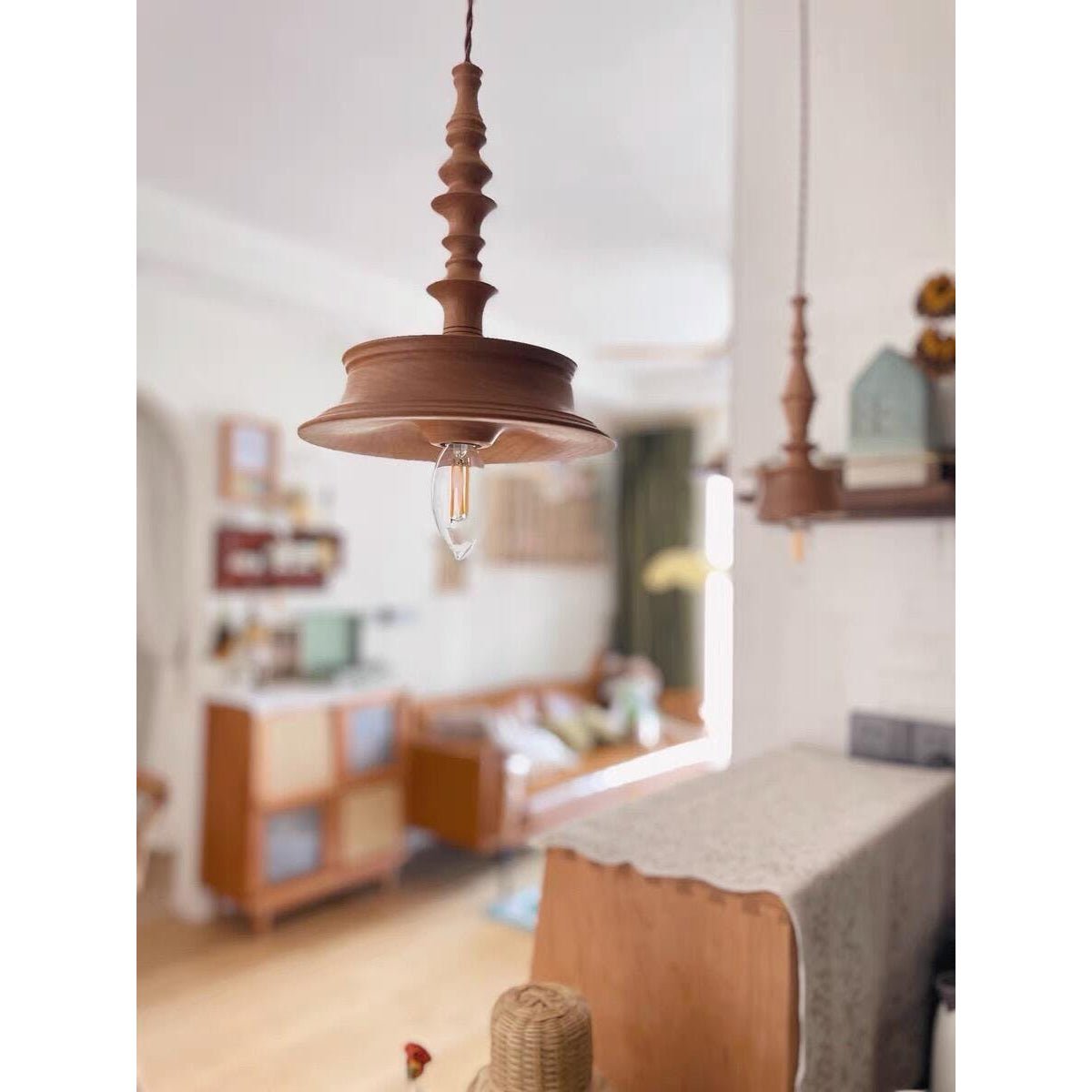 Tessira Suspension Industrielle en Bois - Neutralighting