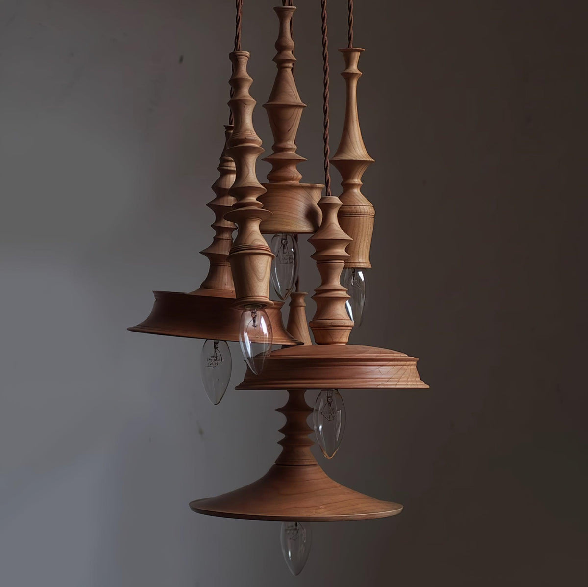 Tessira Suspension Industrielle en Bois - Neutralighting
