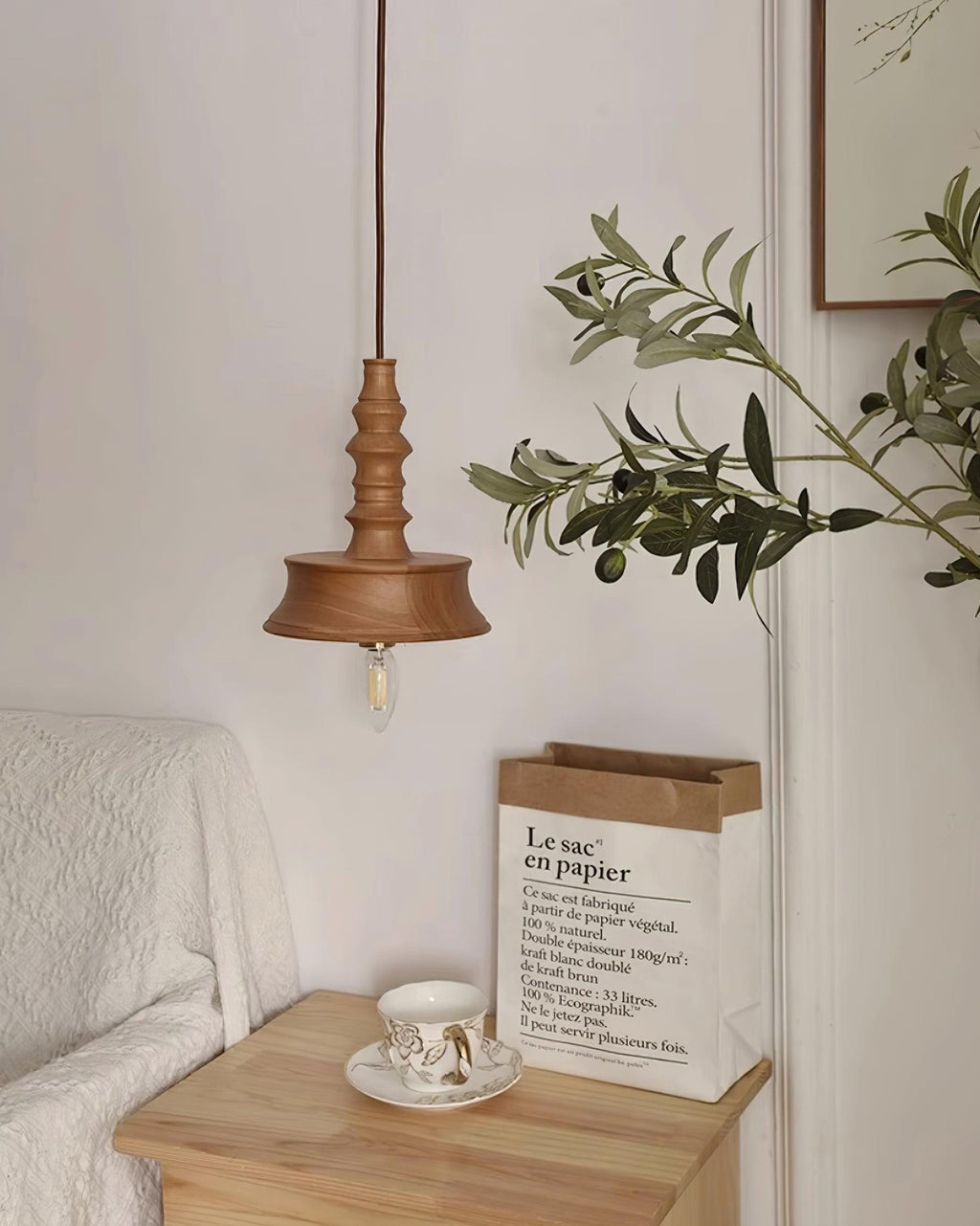 Tessira Suspension Industrielle en Bois - Neutralighting